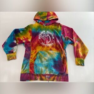 Vintage Mammoth Mountain California Reverse Weave Hoodie Tie Dye 90s Size Small